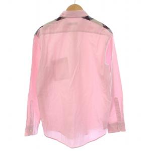 BLACK LABEL CRESTBRIDGE シャツ 長袖 切替 チェック柄 M ピンク 51M60-170-12