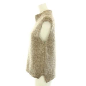 Pal'las Palace ニット セーター モックネック ノースリーブ ニットベスト アルパカ ウール混 0 XS 茶 ブラウン