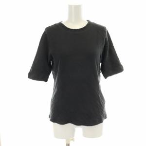 Tシャツ カットソー ギャザー 半袖 0 XS チャコールグレー