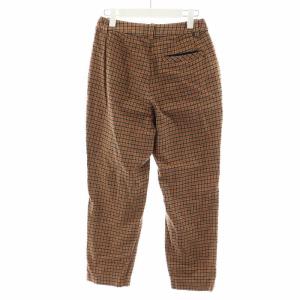 Pal'las Palace パンツ ジッパーフライ 千鳥格子 コットン 2 M 茶 ブラウン