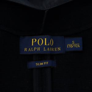POLO RALPH LAUREN テーラードジャケット シングル 切替 フード ニット ナイロン S 紺 ネイビー