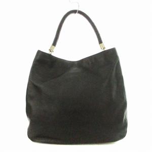 COLE HAAN ハンドバッグ レザー スクエア型 ロゴプリント 鞄 黒 ブラック