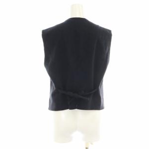 IENA 23SS ツイードテーラードベスト ジレ シングル リボン 黒 ブラック 23010900028010