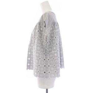 mina perhonen anemone ブラウス カットワーク 38 グレー xs1983