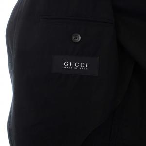 GUCCI コットンベルテッドサファリジャケット 46 ブラック 188839