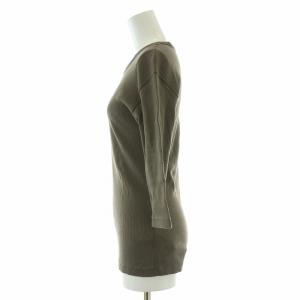 Deuxieme Classe rib Tシャツ リブ カットソー 七分袖 クルーネック ストレッチ F カーキ 21070500705010