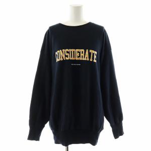 スウェット トレーナー ロゴプリント 紺 ネイビー