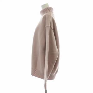 BLAMINK ウールカシミヤタートルネックニット セーター 長袖 無地 オーバーサイズ 36 S ピンク 7913-108-0147