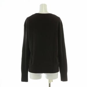 Deuxieme Classe リブニット 長袖 クルーネック 薄手 ウール F 茶 ブラウン /BB