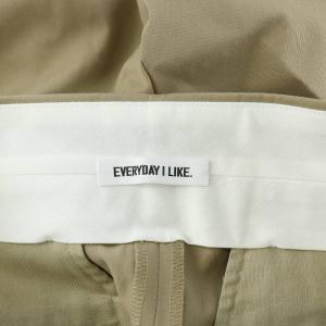 EVERYDAY I LIKE 22AW Modern モダンチノパンツ チノパン タック ジップフライ 38 M ベージュ 22030500806030