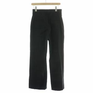 EVERYDAY I LIKE 22SS Li/Ny Modern Wide モダンワイドパンツ タック ストレッチ ジップフライ 麻 リネン 38 M 黒