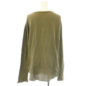 Deuxieme Classe 22SS ワッフルTシャツ カットソー 長袖 ヘンリーネック 茶 ブラウン 22070500715010