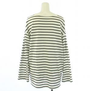 Deuxieme Classe 22SS ボーダーTシャツ カットソー 長袖 クルーネック 白 ホワイト 黒 ブラック 22070500703010