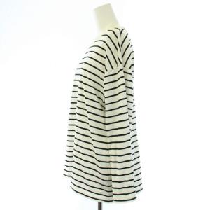 Deuxieme Classe 22SS ボーダーTシャツ カットソー 長袖 クルーネック 白 ホワイト 黒 ブラック 22070500703010