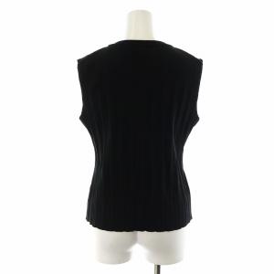 ISSEY MIYAKE カットソー ノースリーブ 2 M 黒 ブラック