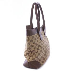 GUCCI GGキャンバス トートバッグ ハンドバッグ 茶 ブラウン 002 1119