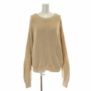 Deuxieme Classe 21SS beauty アゼ クルーネック ニット セーター 長袖 F ベージュ 21080500710010