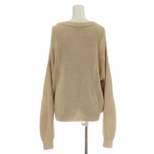 Deuxieme Classe 21SS beauty アゼ クルーネック ニット セーター 長袖 F ベージュ 21080500710010