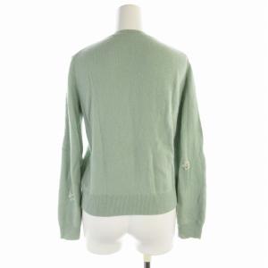 GRACE CONTINENTAL ニット セーター カットソー アンゴラ混 ビジュー装飾 星モチーフ クルーネック 長袖 36 S ライトグリーン