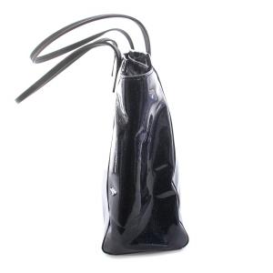 kate spade new york トートバッグ PVC リボン ラメ 青 ブルー 黒 ブラック /YM