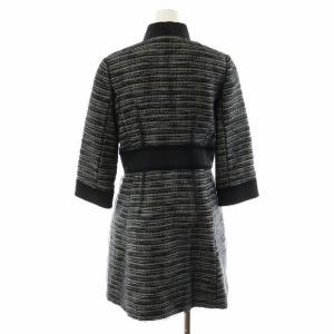 VIVIENNE TAM コート ロング丈 総柄 アウター 0 XS グレー 黒 ブラック /AN36