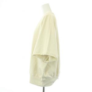 HAVERSACK コットンラグランスリーブカットオフスウェットシャツ カットソー クルーネック 五分袖 L オフベージュ