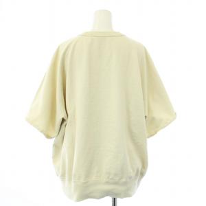 HAVERSACK コットンラグランスリーブカットオフスウェットシャツ カットソー クルーネック 五分袖 L オフベージュ