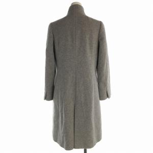 23区 コート スタンドカラー アンゴラ混 ロング シングル 32 XS グレー 小さいサイズ