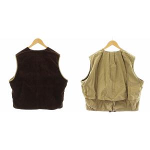 HAVERSACK REVERSIBLE VEST L ベージュ ブラウン