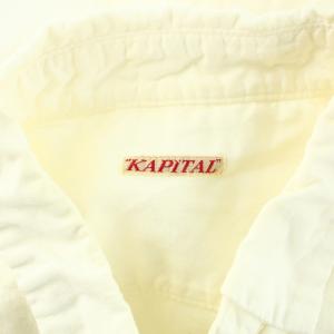 KAPITAL カジュアルシャツ 長袖 レイヤード 安全ピン L 白 ホワイト