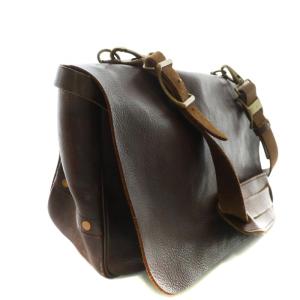 SLOW ショルダーバッグ メッセンジャー レザー 茶 ブラウン