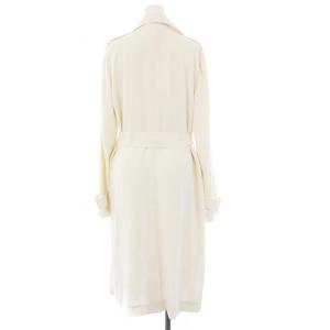 Theory 18SS ROSINA. CREPE. SUB OAKLANE. WS トレンチコート アウター 比翼ボタン M 白 オフホワイト