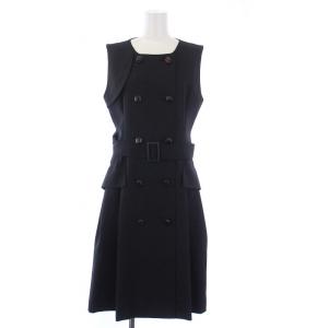 FOXEY ノースリーブワンピース ウール 38 チャコールグレー 28928