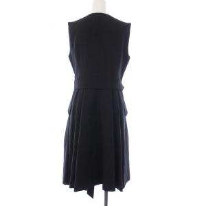 FOXEY ノースリーブワンピース ウール 38 チャコールグレー 28928