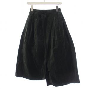 Engineered Garments フレアスカート ロング ベロア 0 XS カーキ /BM