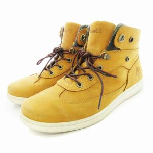 Timberland レースアップブーツ ショートブーツ 裏地チェック ヌバック 靴 シューズ 26cm US8 茶 ブラウン