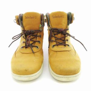 Timberland レースアップブーツ ショートブーツ 裏地チェック ヌバック 靴 シューズ 26cm US8 茶 ブラウン