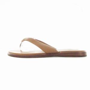 TORY BURCH トングサンダル フラット ロゴ シューズ 靴 6 23cm 茶 ブラウン