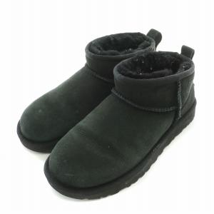 UGG australia CLASSIC ULTRA MINI クラシックウルトラミニ ムートン ブーツ ショートブーツ 厚底 スエード 裏ボア US6