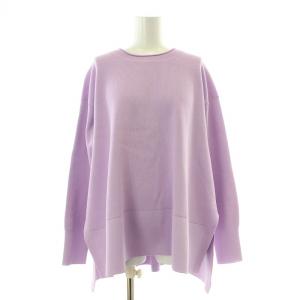 CHIARO AUTORIN ニット 長袖 クルーネック 無地 40 L 紫 パープル 3101715