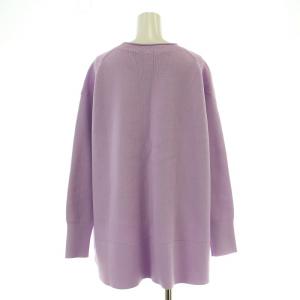 theory luxe CHIARO AUTORIN ニット 長袖 クルーネック 無地 40 L 紫 パープル 3101715