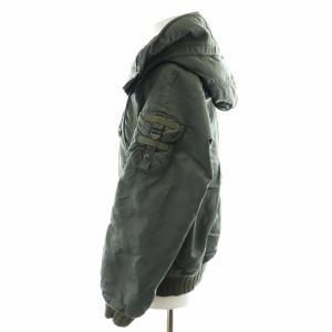 AVIREX Belle ギャザー ミリタリージャケット ブルゾン 中綿ジャケット フード ボア アウター S カーキ 6222045