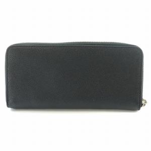 COACH 長財布 ロングウォレット ラウンドファスナー レザー 小銭入れ ロゴ 黒 ブラック カーキ /BB
