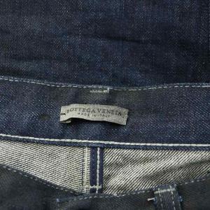 BOTTEGA VENETA デニムパンツ ジーンズ ジップフライ 48 XXL インディゴ 黒 ブラック /BB