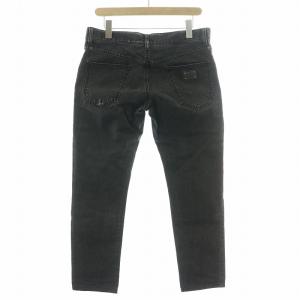 DOLCE&GABBANA デニムパンツ ジーンズ ジップフライ ダメージ加工 46 XL 黒 ブラック /BB