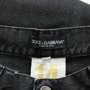 DOLCE&GABBANA デニムパンツ ジーンズ ジップフライ ダメージ加工 46 XL 黒 ブラック /BB