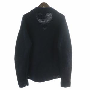 EMPORIO ARMANI ニットジャケット アウター ダブル ウール 52 XL 紺 ネイビー