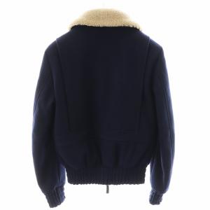 AMI Alexandre Mattiussi ジャンパー ブルゾン ボア ウール アウター S 紺 ネイビー