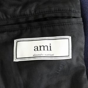 AMI Alexandre Mattiussi ジャンパー ブルゾン ボア ウール アウター S 紺 ネイビー
