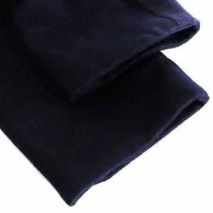 SHIPS ロロピアーナ ステンカラーコート ミドル丈 ダブル ウール アウター L 紺 ネイビー